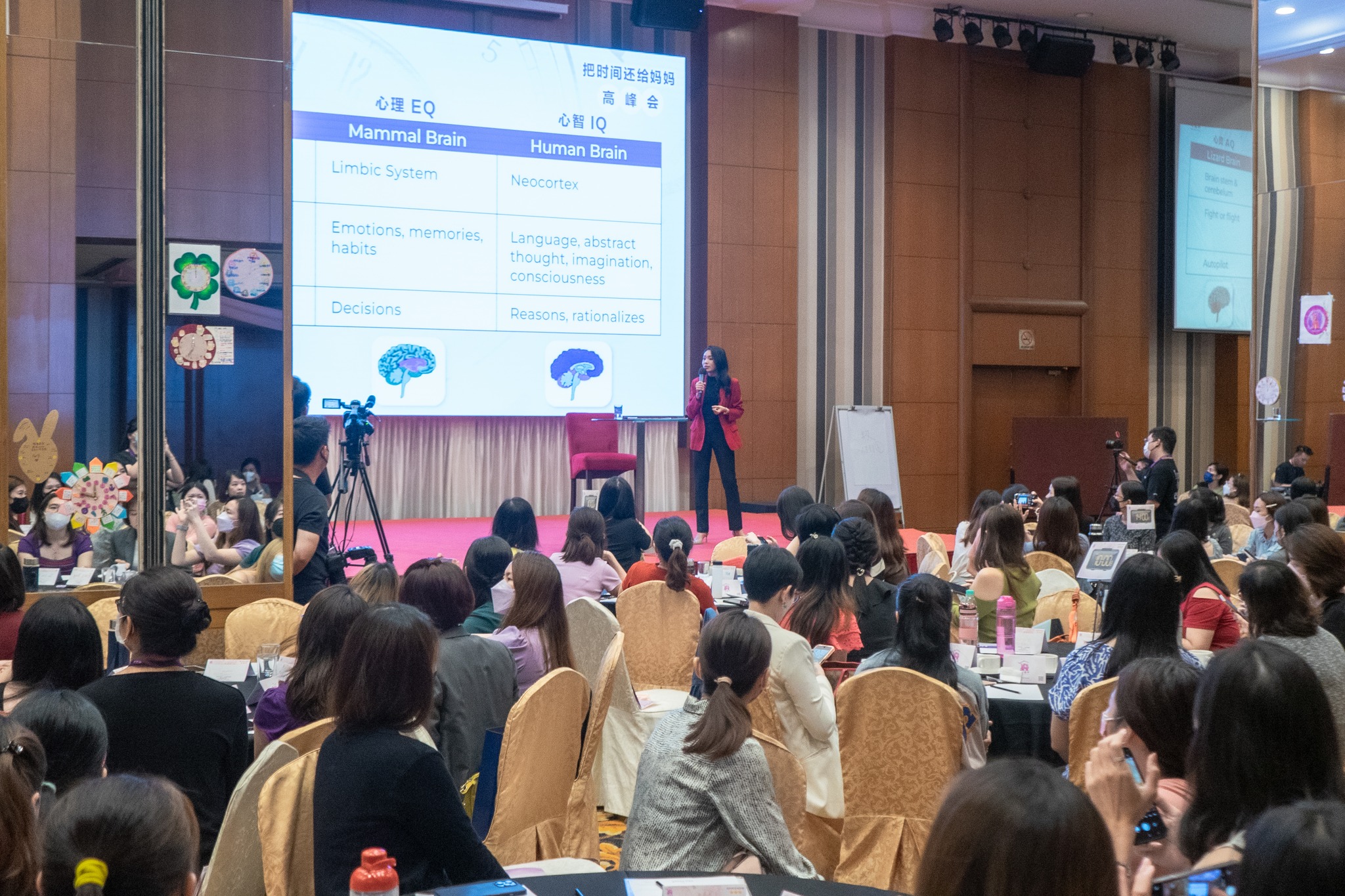 Dr Elaine Loo speaking to an audience at a conference